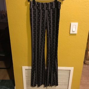 Boho print flare pants